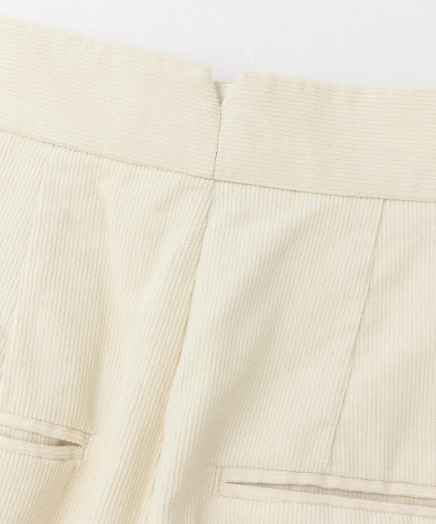 燈芯絨翻邊長褲∴