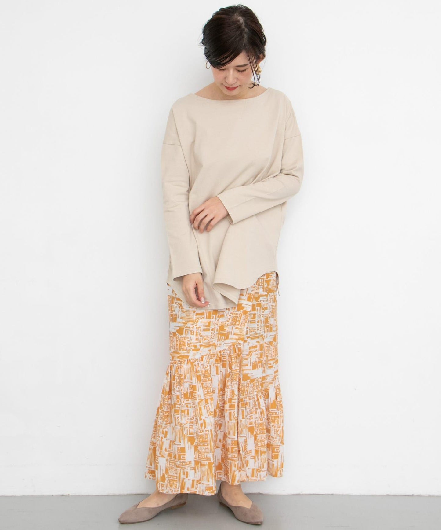 town印花多穿法半身裙∴