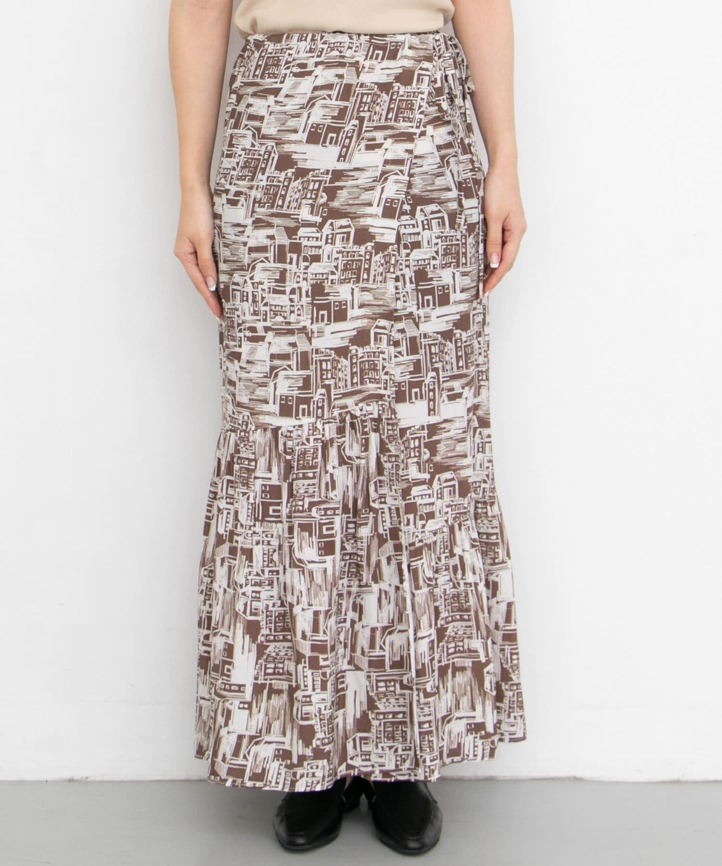 town印花多穿法半身裙∴