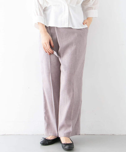 亞麻混紡裹身褲∴