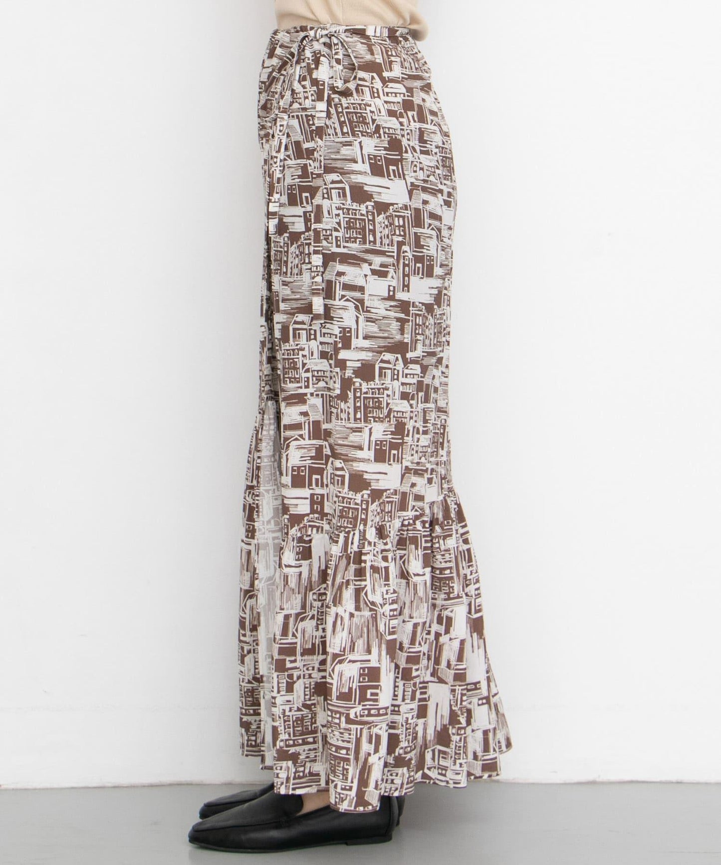 town印花多穿法半身裙∴