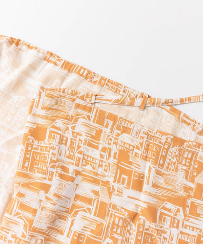 town印花多穿法半身裙∴