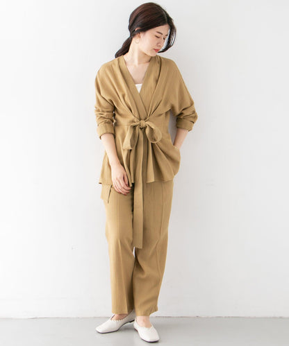 亞麻混紡裹身褲∴