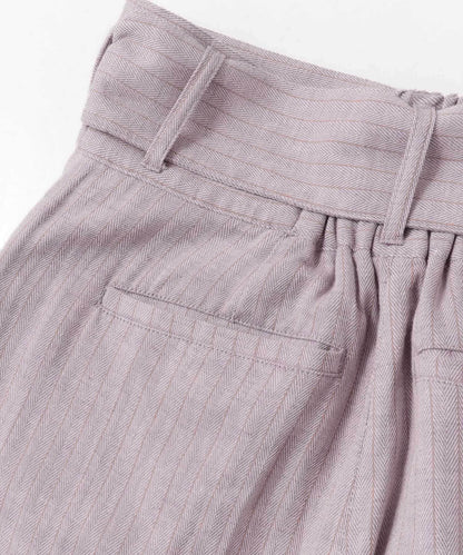 亞麻混紡裹身褲∴