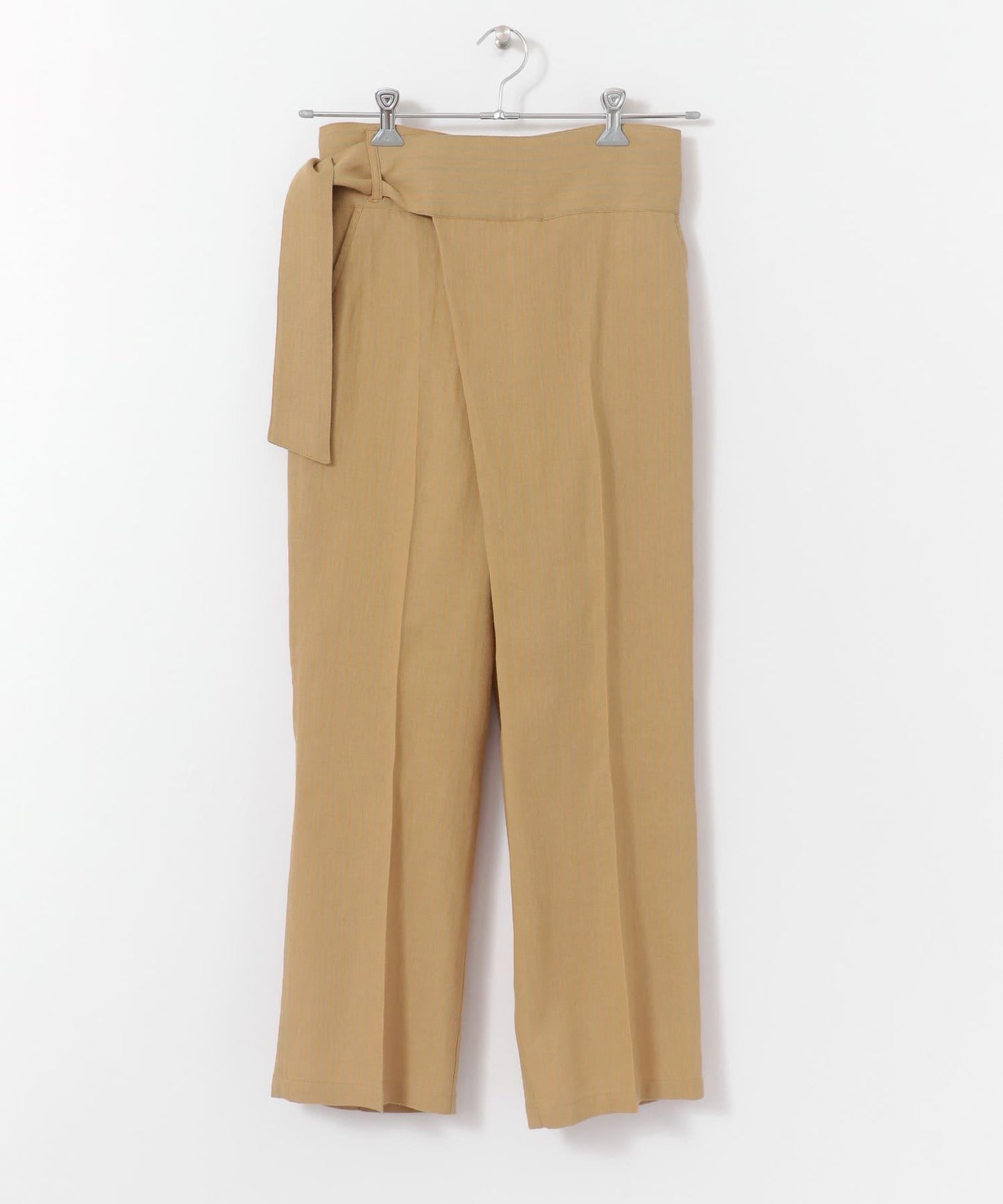 亞麻混紡裹身褲∴