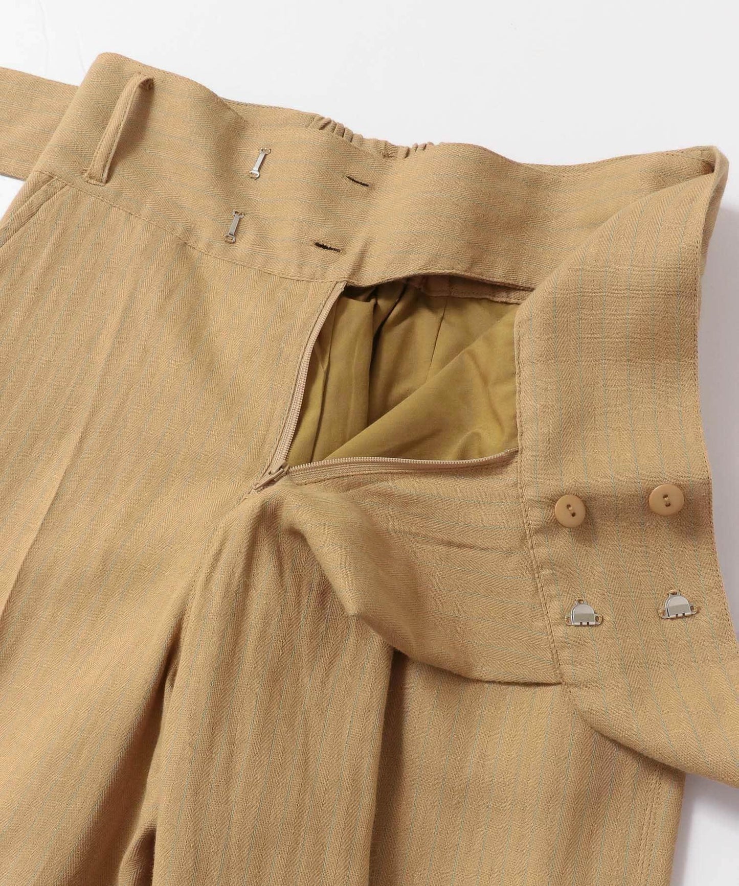 亞麻混紡裹身褲∴