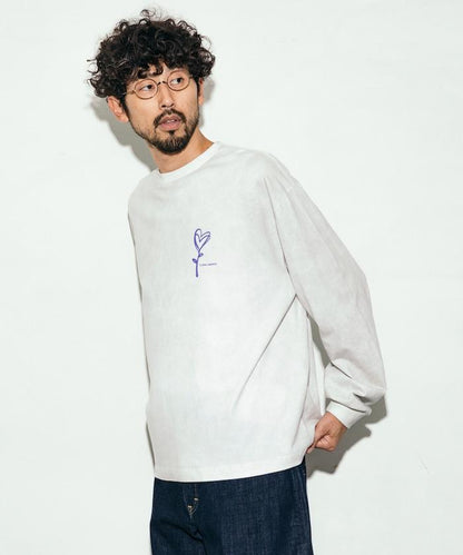 寬鬆版型化學印花長袖T恤