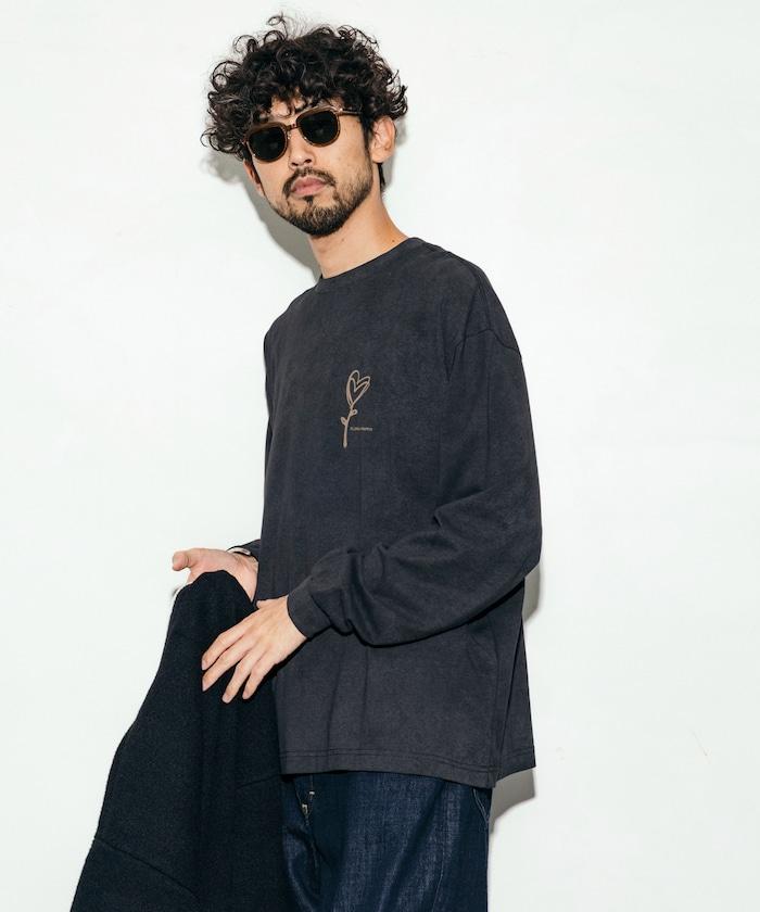 寬鬆版型化學印花長袖T恤