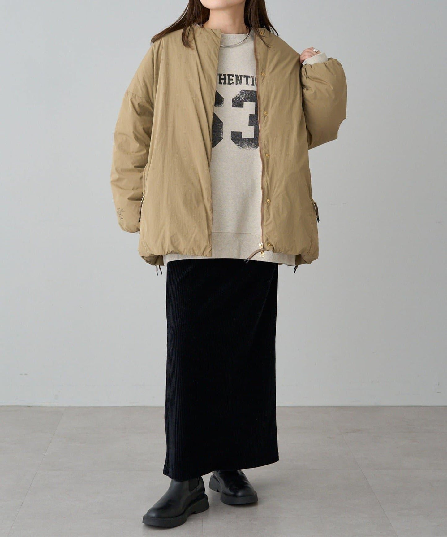 【リバイバル/WEB限定】フレンチダックダウンサイドジップジャケット