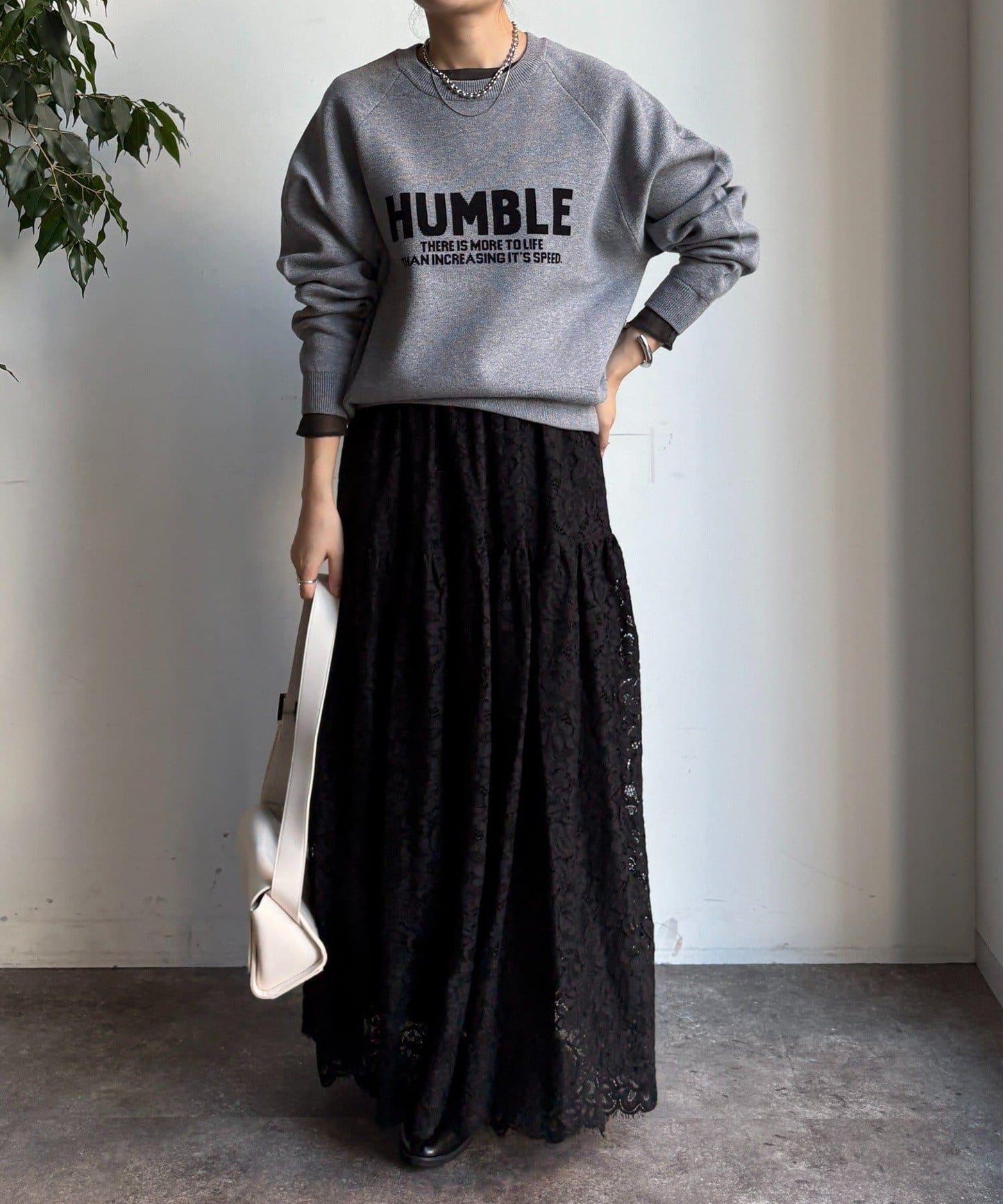 提花標語針織衫