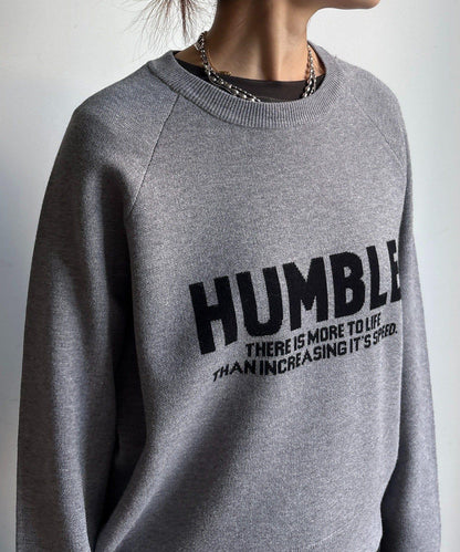 提花標語針織衫