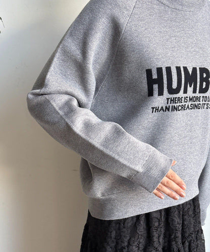 提花標語針織衫