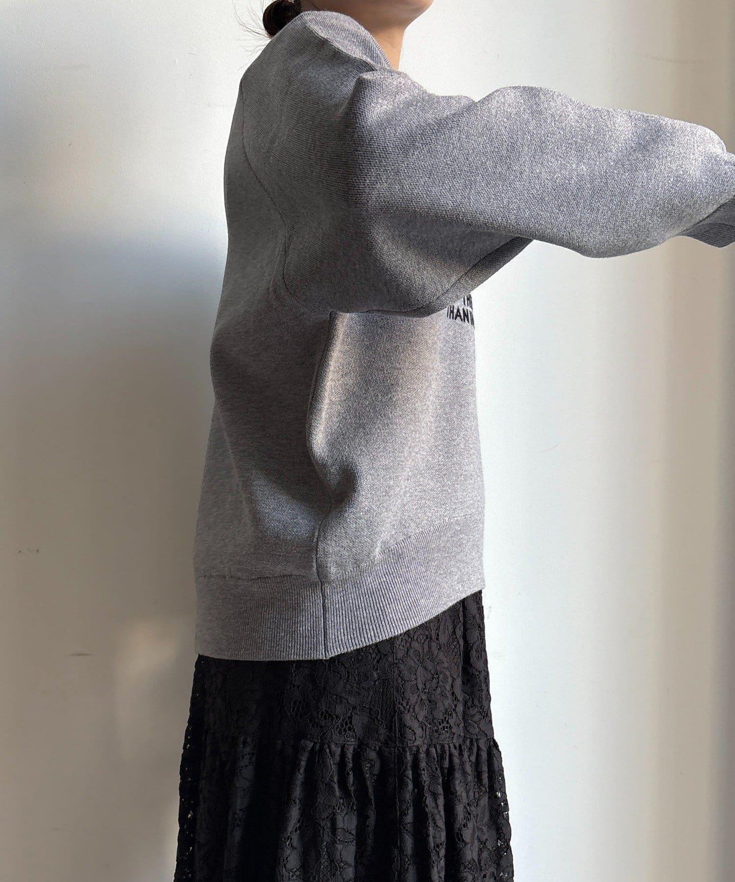 提花標語針織衫