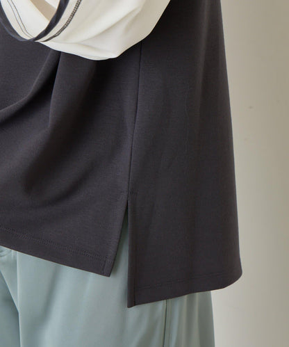 條紋袖針織上衣