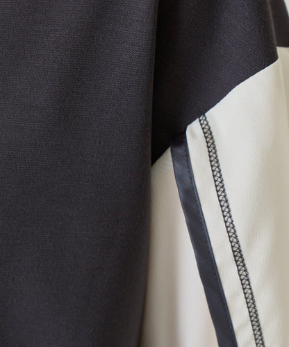 條紋袖針織上衣