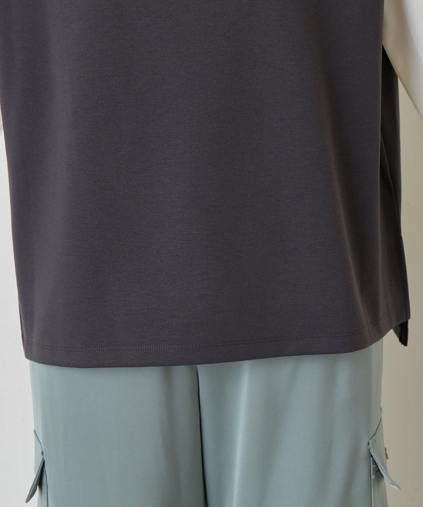 條紋袖針織上衣