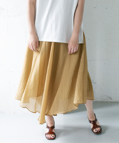 不對稱下襬雪紡長裙