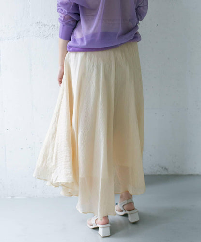 不對稱下襬雪紡長裙