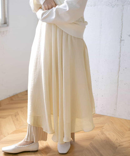 不對稱下襬雪紡長裙