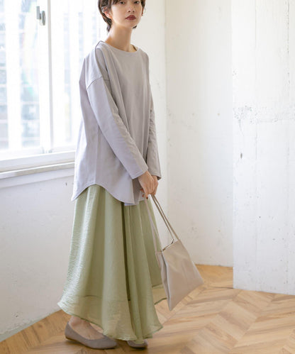 不對稱下襬雪紡長裙