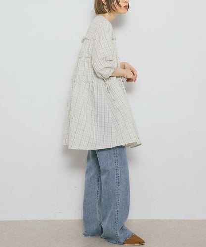 格紋迷你連衣裙