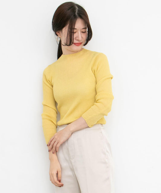 高領羅紋針織衫∴