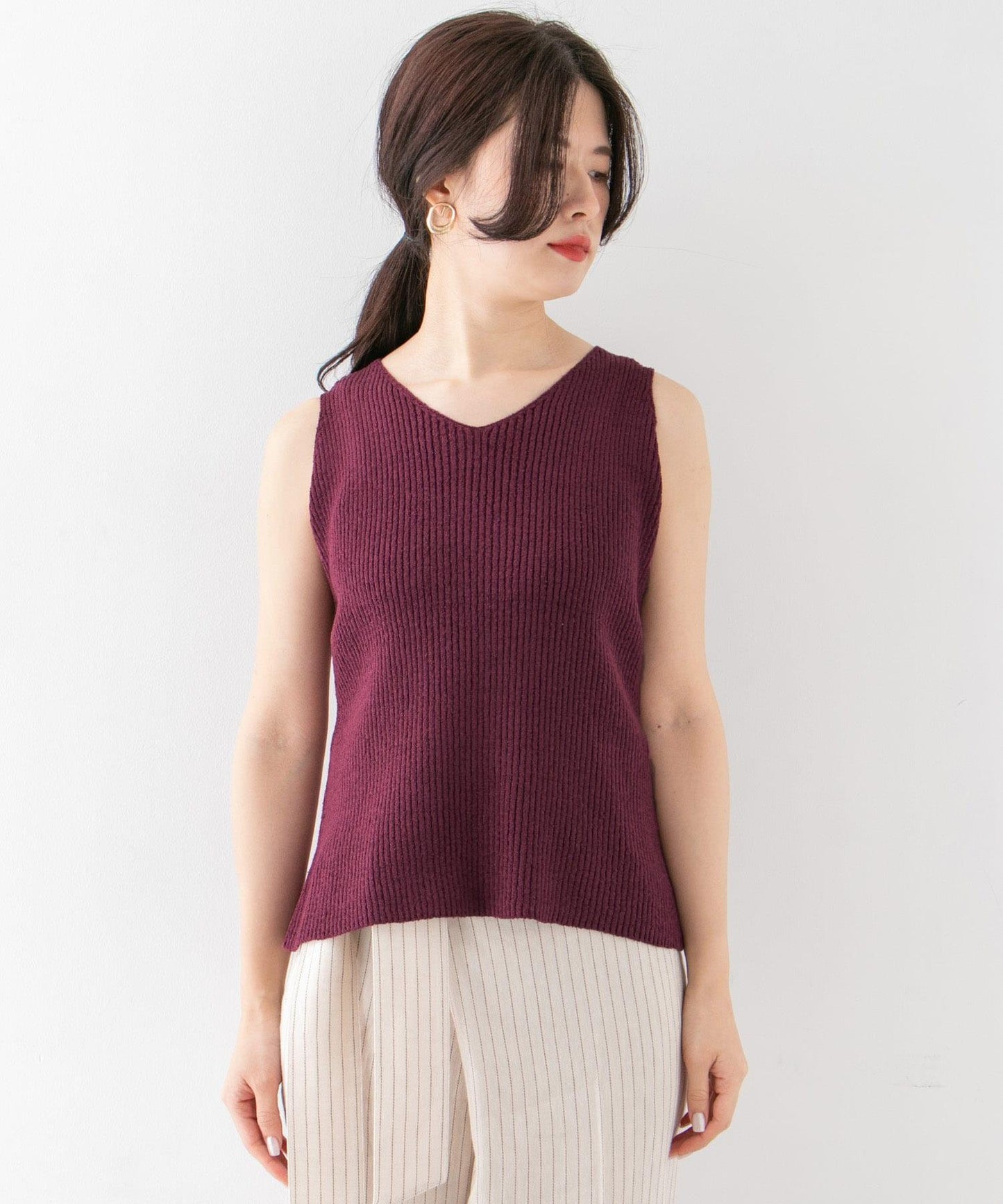 後背繫帶針織套頭衫∴