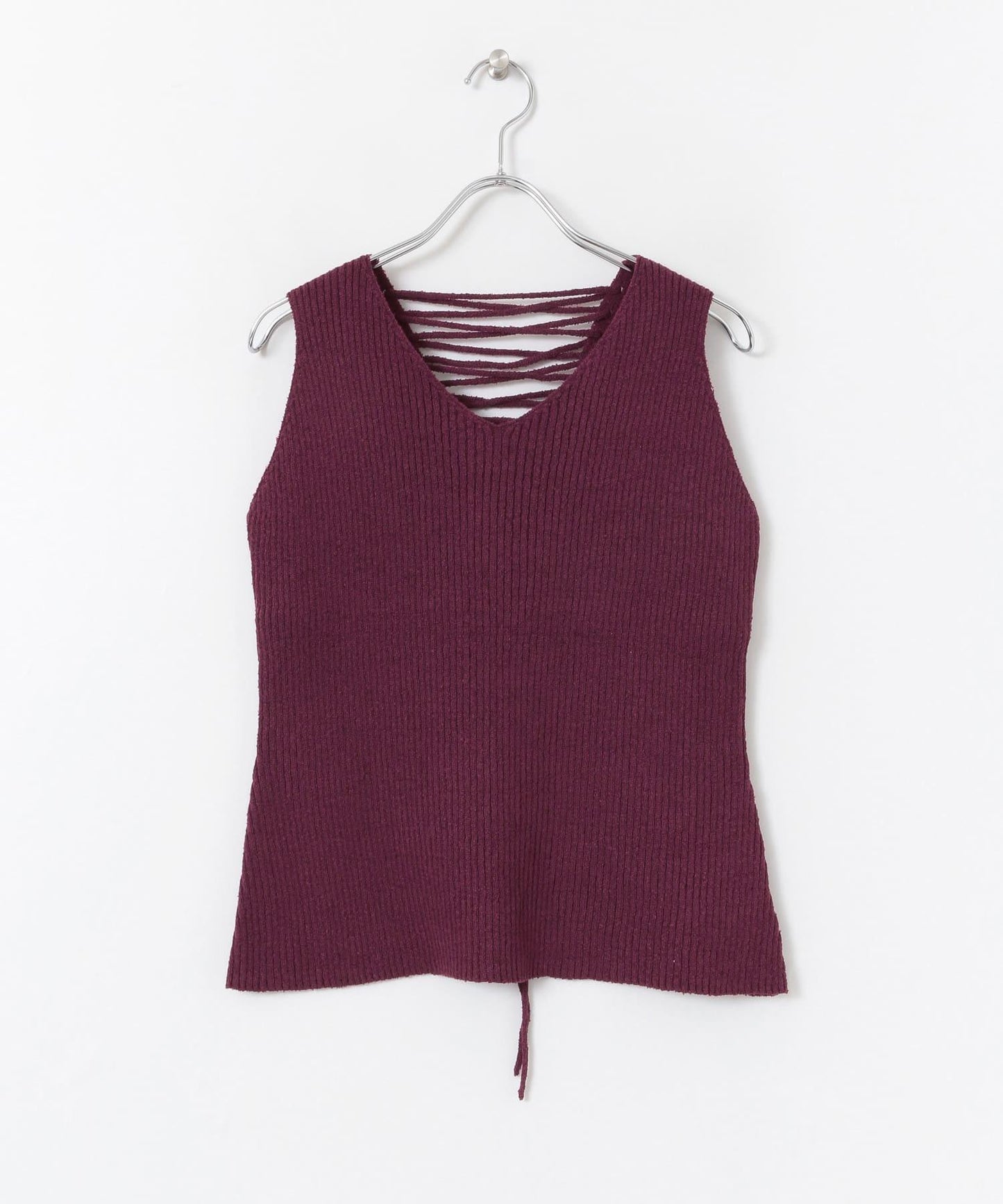 後背繫帶針織套頭衫∴