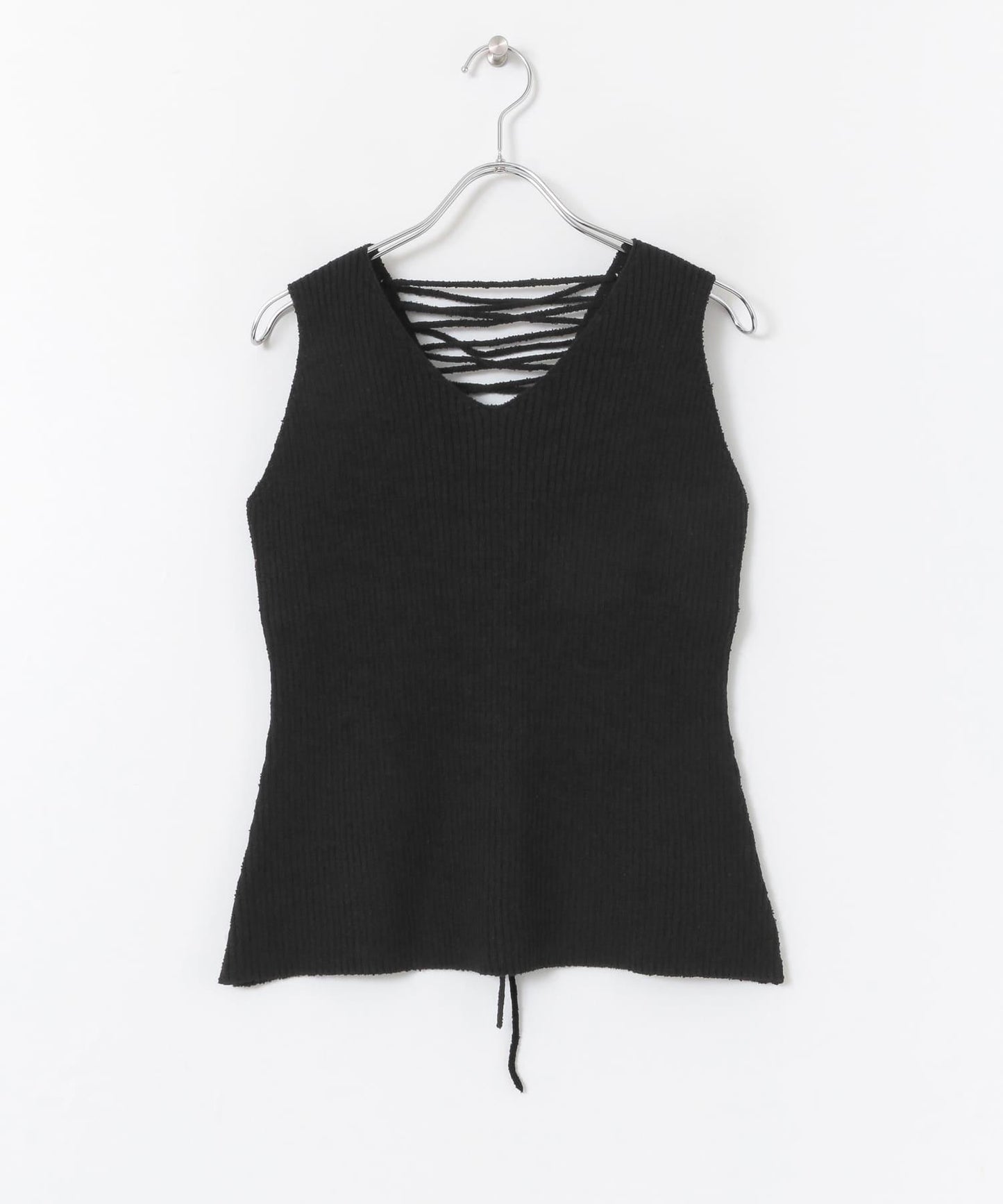 後背繫帶針織套頭衫∴