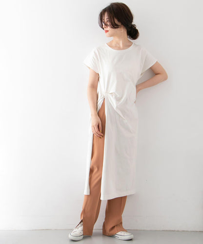 UR TECH 開衩T恤連衣裙∴