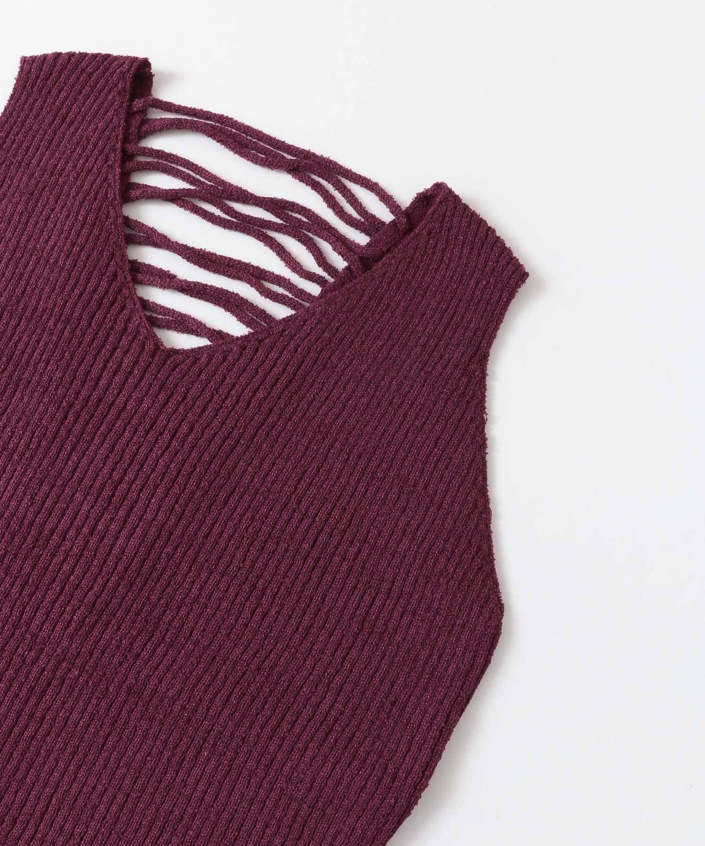 後背繫帶針織套頭衫∴