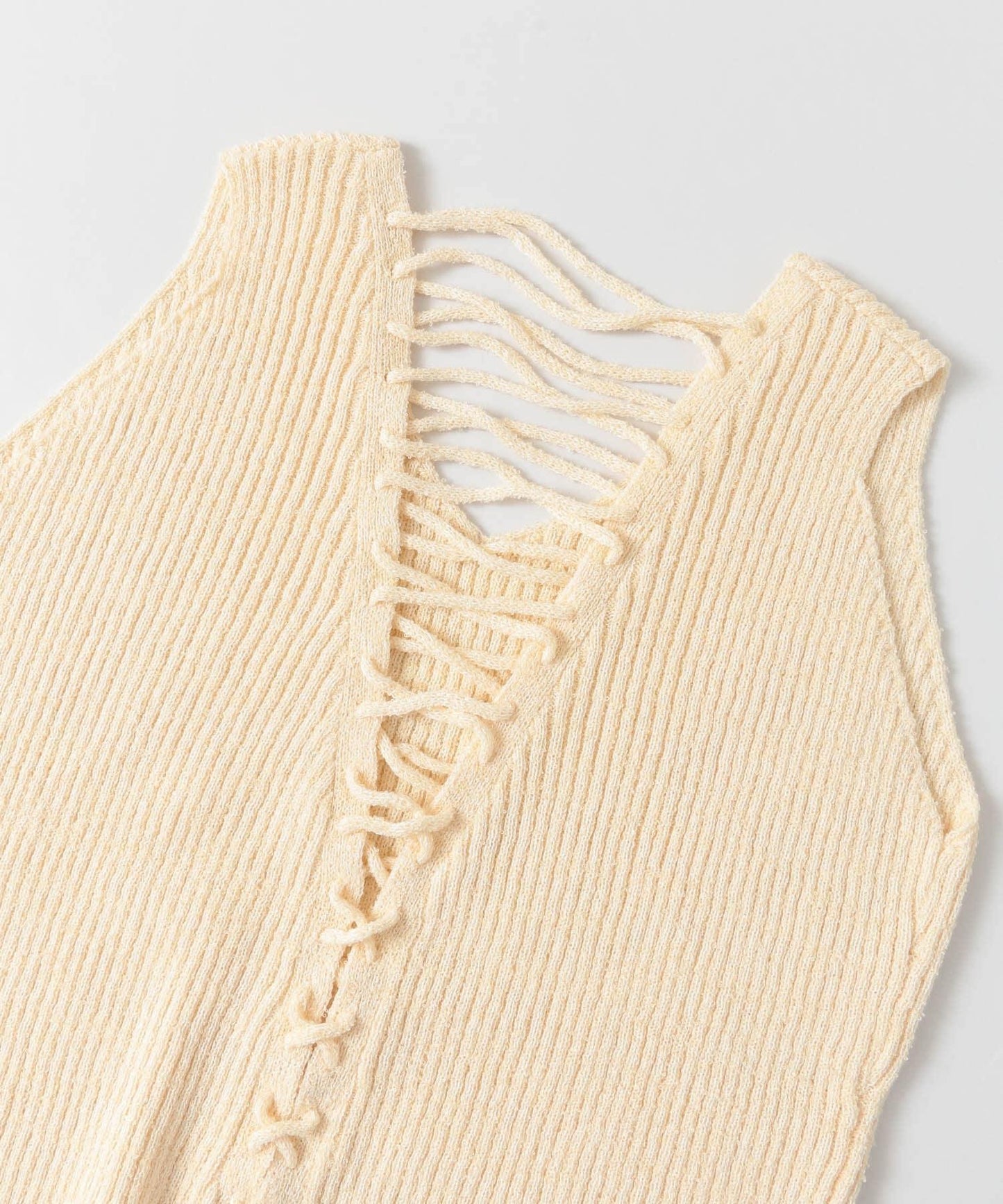 後背繫帶針織套頭衫∴