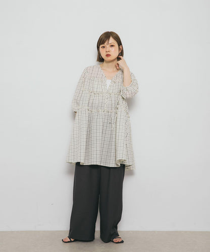 格紋迷你連衣裙