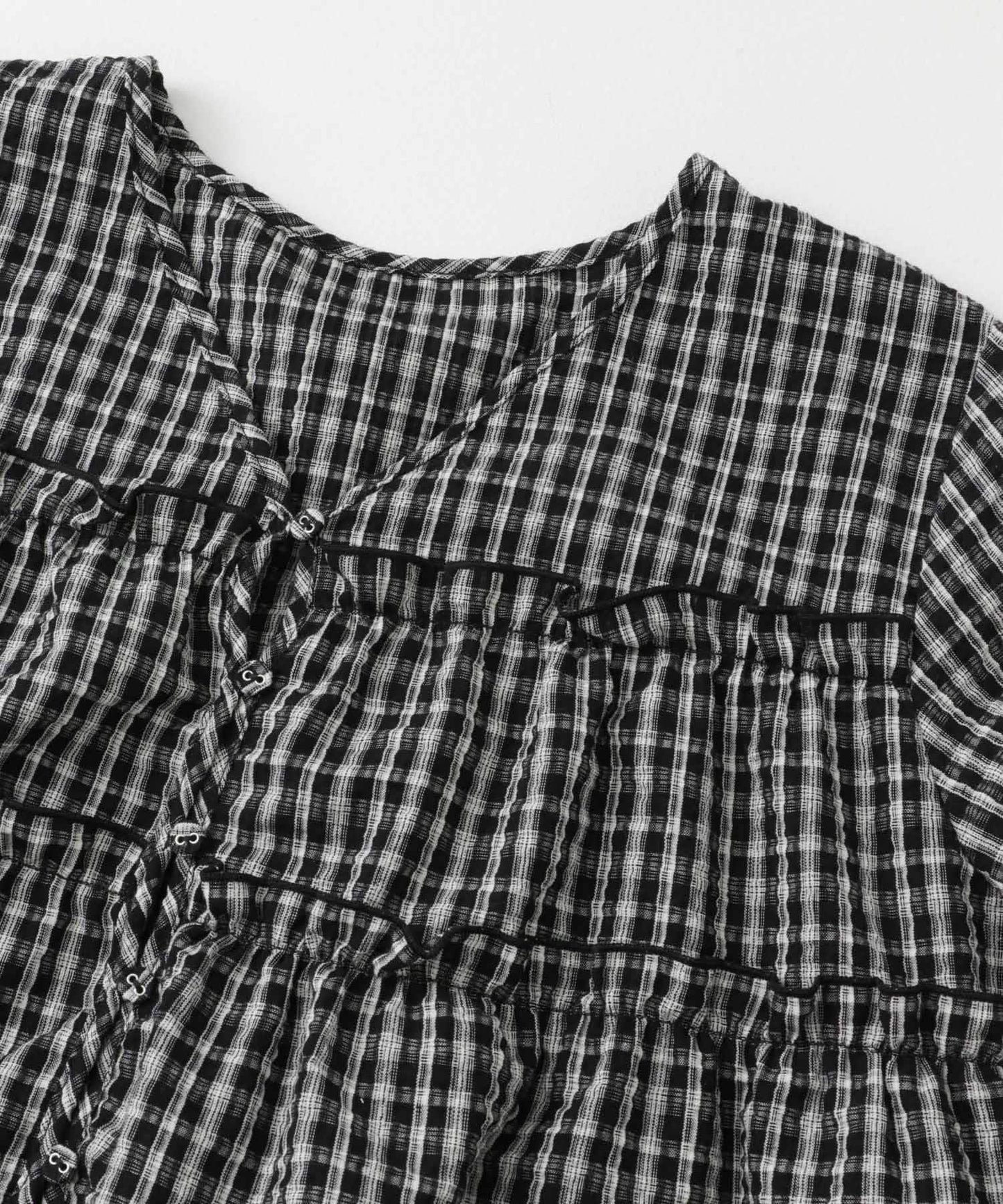 格紋迷你連衣裙