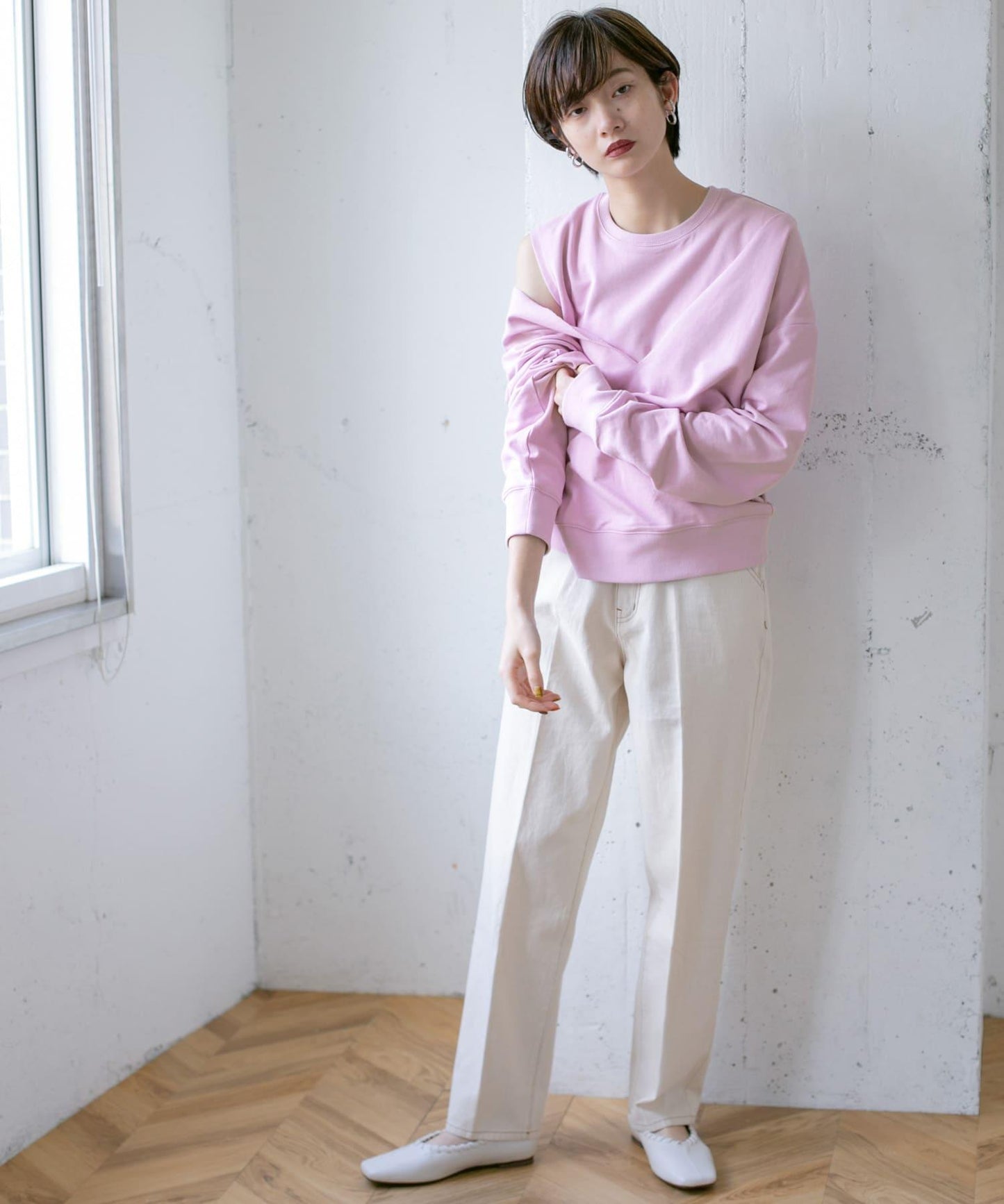 深V領套裝衛衣∴