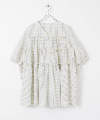 格紋迷你連衣裙