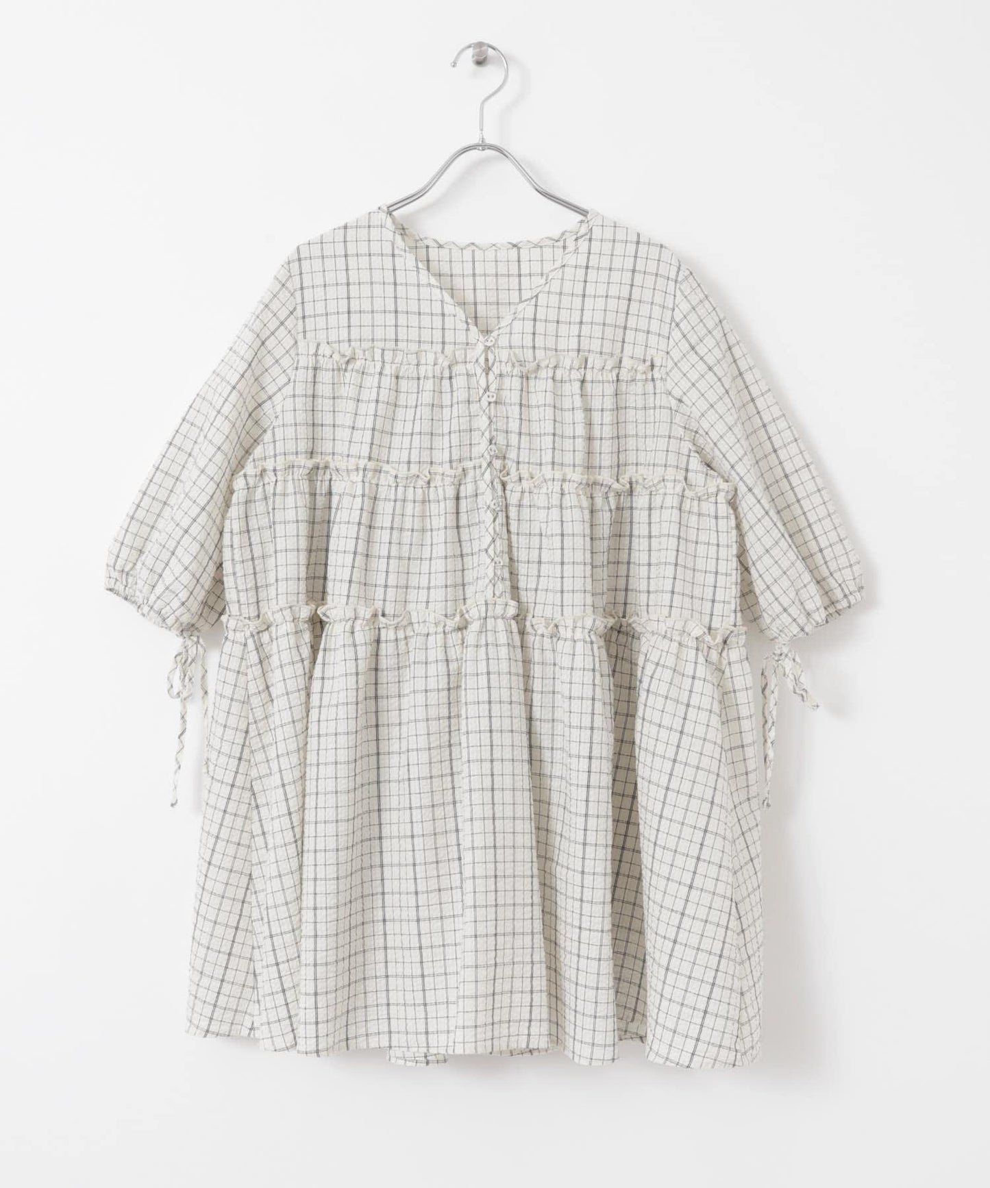 格紋迷你連衣裙