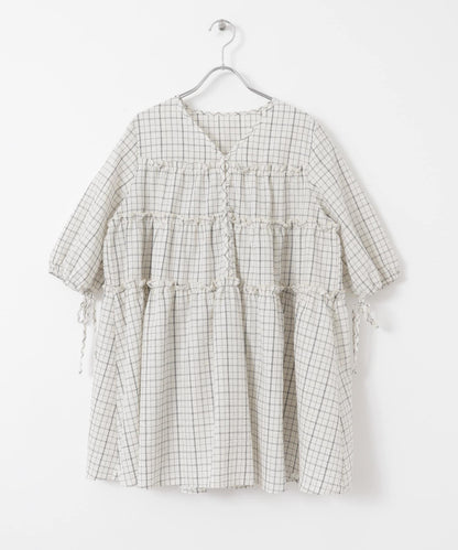 格紋迷你連衣裙