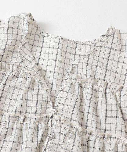 格紋迷你連衣裙