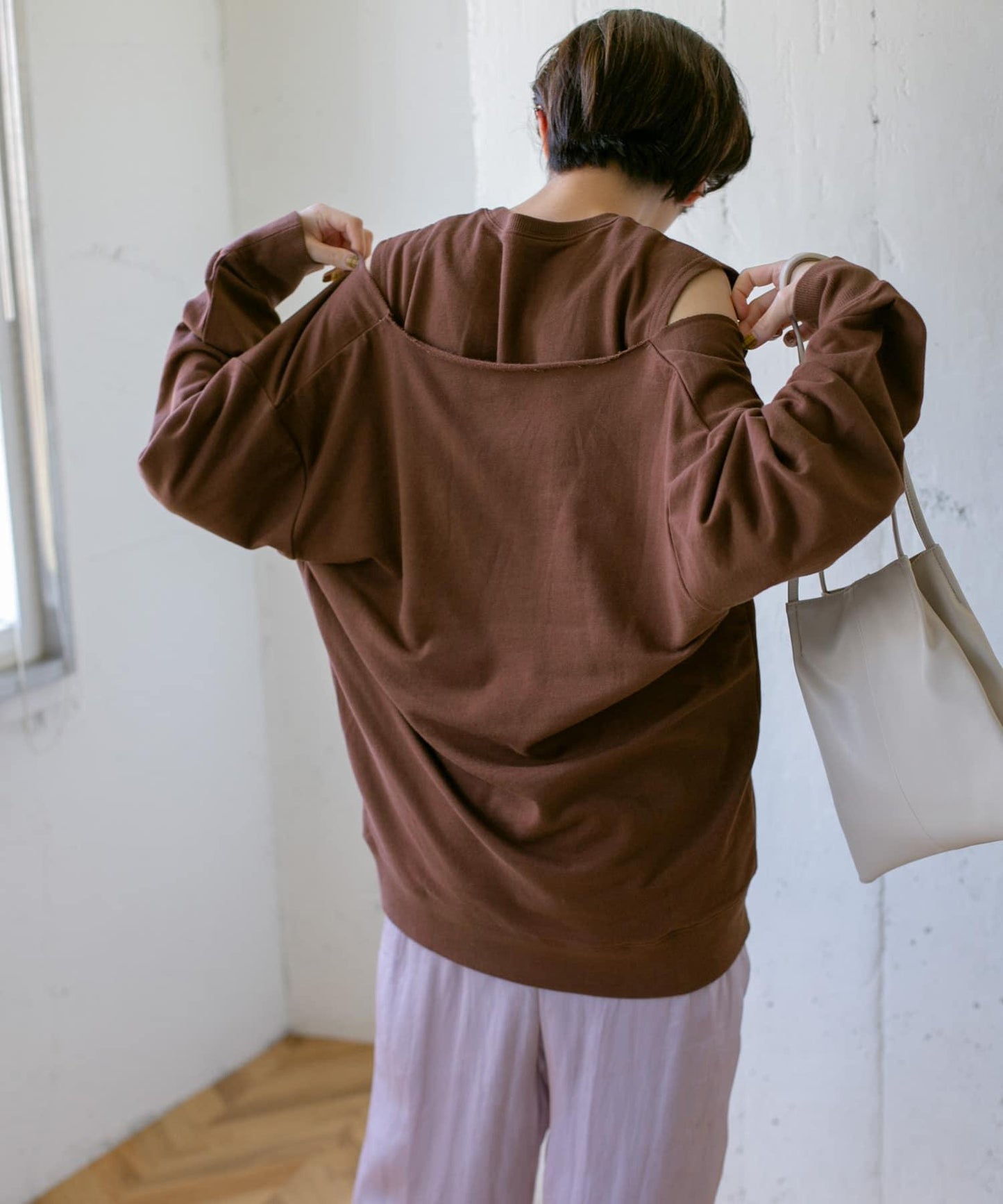 深V領套裝衛衣∴