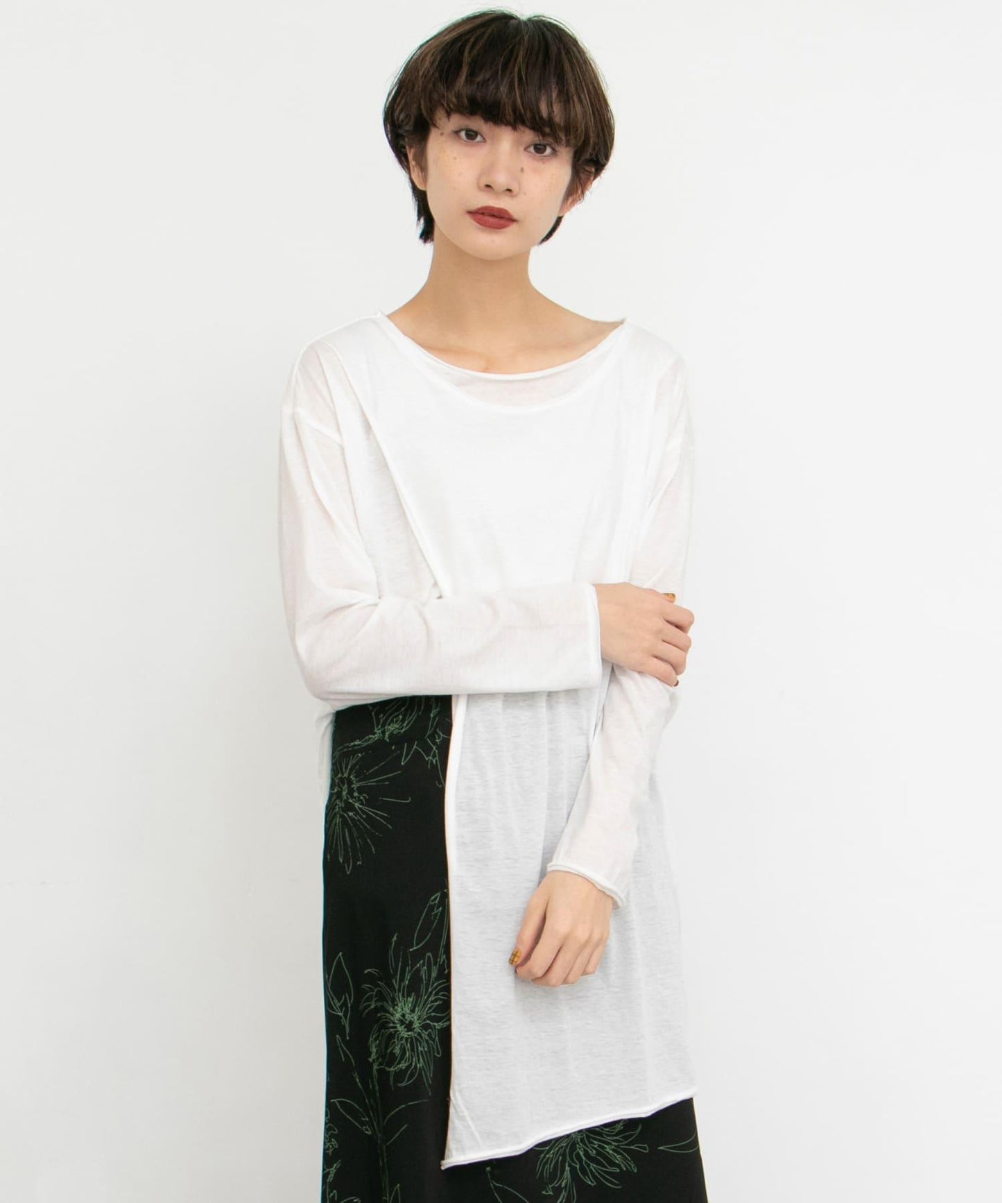 裹身長款針織衫