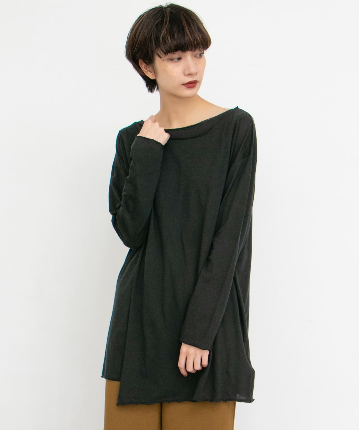 裹身長款針織衫