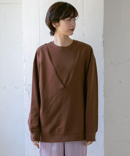 深V領套裝衛衣∴