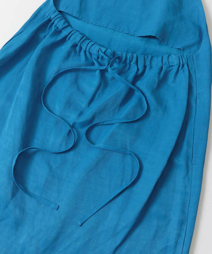 圍裙領連衣裙∴