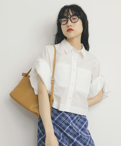 短款五分袖襯衫