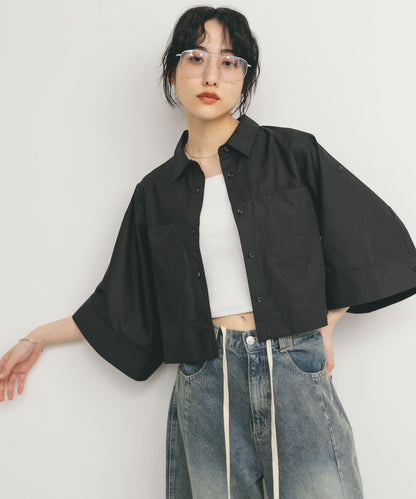 短款五分袖襯衫