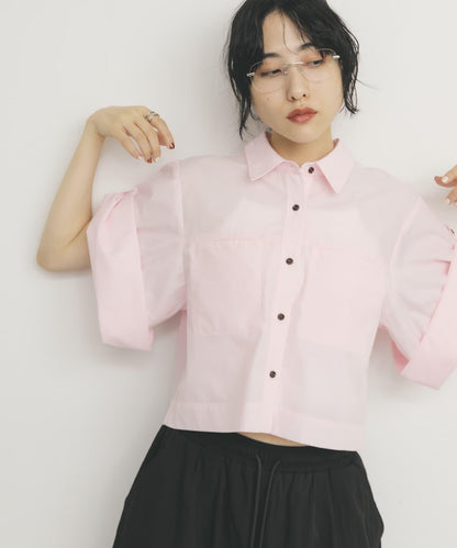 短款五分袖襯衫