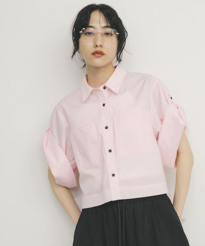 短款五分袖襯衫