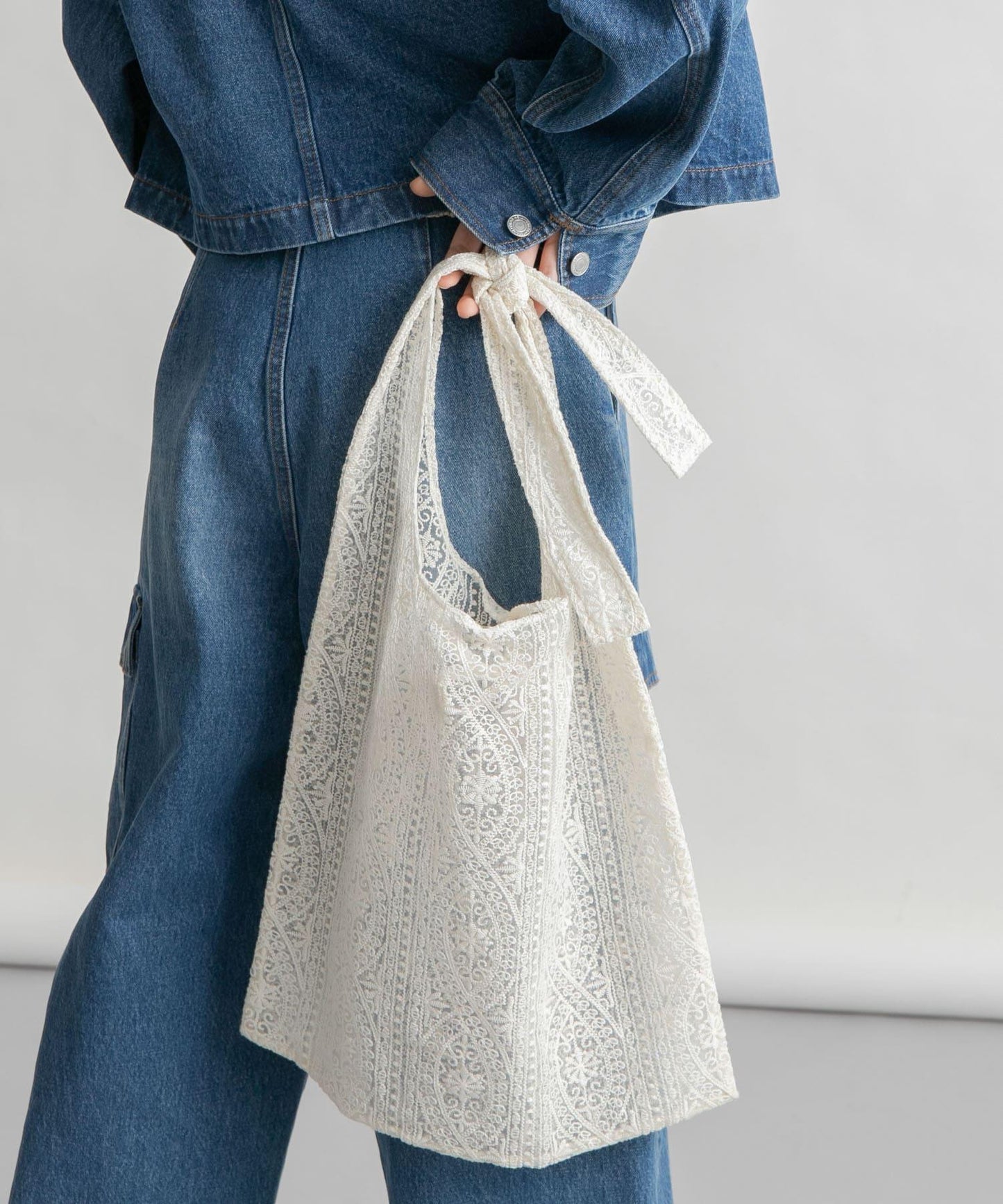 透視刺繡手提包