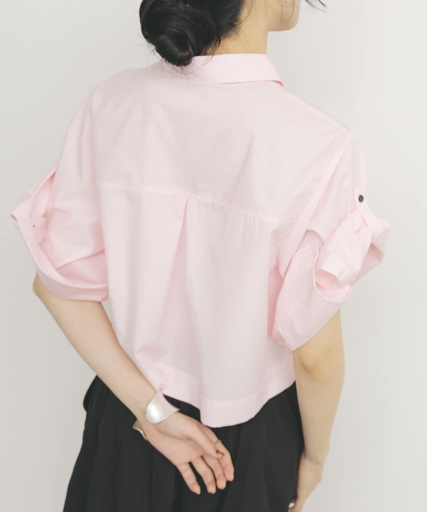 短款五分袖襯衫